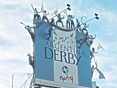 アルゼンチン・サポーター人形の看板
